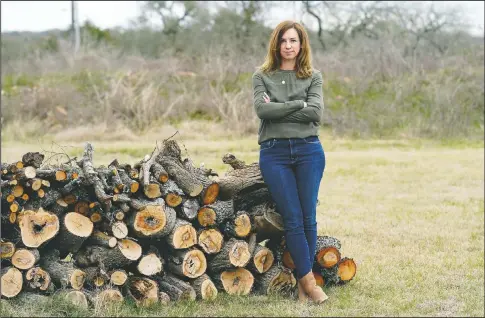  ?? (AP/Eric Gay) ?? Rachel Van Lear poses for a portrait at her home in Buda, Texas. On the same day a global pandemic was declared, she developed symptoms of covid-19. A year later, she’s still waiting for them to disappear. And for experts to come up with some answers.