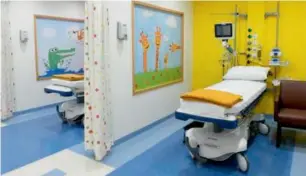  ??  ?? The emergency unit serves high risk pediatric cases and urgent general treatments.