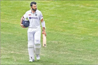  ?? GETTY IMAGES ?? Cheteshwar Pujara says getting hit on the body by Aussie pacemen was expected but “my wicket was very important”.