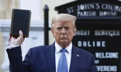  ?? Photograph: Patrick Semansky/AP ?? ‘Mr Trump is hugging the religious right close as November approaches.’