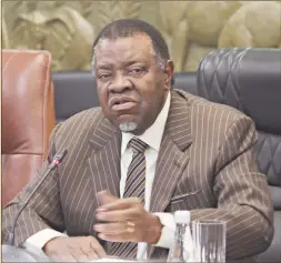  ?? Photo: Emmency Nuukala ?? Solemn… President Hage Geingob.