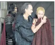  ?? Macall B. Polay HBO ?? ANTON LESSER and Lena Headey in “Thrones.”