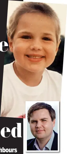  ??  ?? Hillbilly hero: Author J. D. Vance today and (above) as a boy