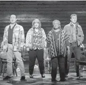  ?? APPLE TV+ ?? Caesar Samayoa, from left, Sharon Wheatley, Q. Smith and Tony LePage in “Come From Away.”