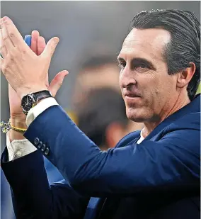  ?? ?? Unai Emery is up for the challenge of managing Aston Villa