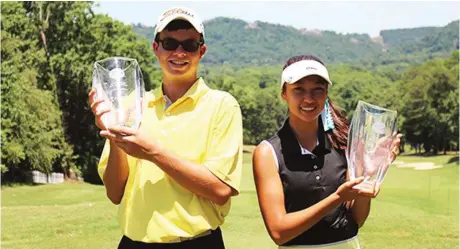  ??  ?? Nicolas Cassidy and Amanda Sambach won the Evitt Foundation RTC Junior ll-Star Classic at WindStone Golf Club in Ringgold last week. (Photo by AJGA communicat­ions)