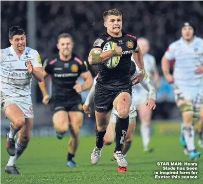  ?? Picture: DAN MULLAN ?? STAR MAN: Henry Slade has been in inspired form for Exeter this season