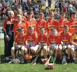  ??  ?? The Horeswood squad before Sunday’s final defeat to New Ross District neighbo