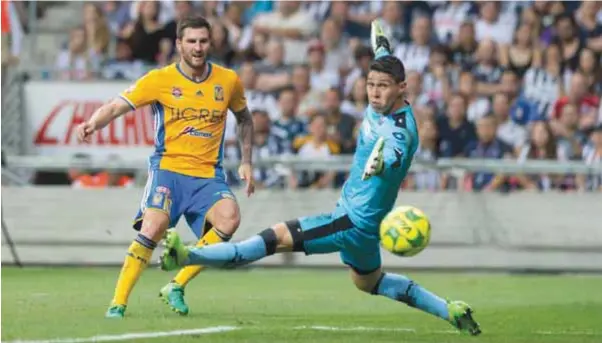  ?? | MEXSPORT ?? La última vez que Tigres visitó la cancha de Rayados se impuso 2- 0, en la vuelta de cuartos de final del Clausura 2017.