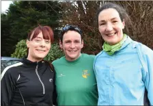  ??  ?? Catherine O’Sullivan, Mary O’Connor and Sharon Cahill An Riocht participat­ing in the 30th Charles O’Shea Cup Run in Beaufort.