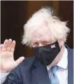  ?? — AFP File Photo ?? Britain’s Prime Minister Boris Johnson leaves number 10 Downing Street in central London.