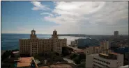  ?? (AP/Ismael Francisco) ?? In this June file photo, the Hotel Nacional stands devoid of tourists during the new coronaviru­s pandemic in Havana.