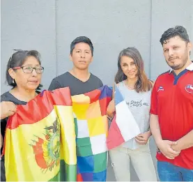  ?? LUCÍA MERLE ?? Juntos. Celia, Iber, Fernanda y Alain, reunidos por Clarín.