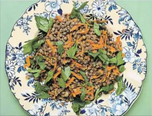  ?? MATHEW MCCARTHY WATERLOO REGION RECORD ?? Warm French lentil salad with lemon and parsley.