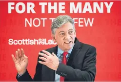  ??  ?? Scottish Labour leader Richard Leonard in Glasgow