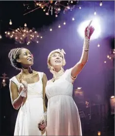  ?? Chad Batka ?? DENEE BENTON, left, and Brittain Ashford in “Natasha, Pierre & the Great Comet of 1812,” an inventive musical leading in Tony nomination­s.