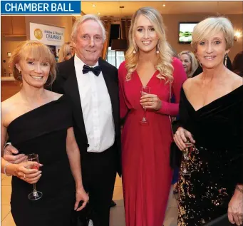  ??  ?? Niamh, Pat, Kim and Irene Sweeney at the Arklow Chamber Ball in the Arklow Bay Hotel.