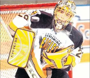  ?? CP PHOTO ?? Marc-Andre Fleury was 15 years old when he came to Cape Breton to try out for the Cape Breton Screaming Eagles in 2000. He made the team as a rookie and went on to play three full seasons with the local major junior club. He was also the starting...