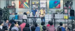  ??  ?? Mumbai-based act Paraphonik­s performing at a co-working space