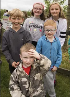  ??  ?? Jack Reynolds, Sam and Jack Berry, Sarah Berry and Abby Reynolds, all from Glynn.