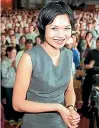  ?? PHOTO: ANNETTE DEW/THE PRESS ?? A Cashmere High School student assembly applauds pop queen Bic Runga during a visit to her former high school, Feb 10 1999.