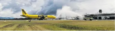  ?? CORTESÍA ?? Avión de la aerolínea estadounid­ense Spirit llegando a Rionegro.