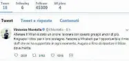  ??  ?? Il tweet Con questo messaggio su Twitter ieri Vincenzo Montella si è congedato dal Milan e dai tifosi dopo l’esonero. Il cambio di allenatore in casa rossonera è stato uno degli argomenti più dibattuti sui social network, tra chi era a favore...