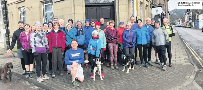  ??  ?? Sociable Members of Strathearn Harriers