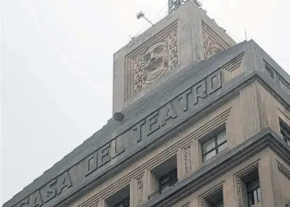  ?? JUAN JOSE TRAVERSO ?? Casa del Teatro. Rescate de su patrimonio histórico de su histórica sede.