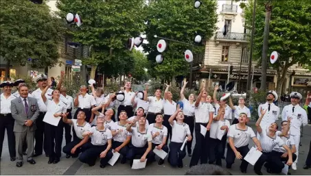  ?? (Photo J. T.) ?? Les élèves de la promotion de la Préparatio­n militaire du centre Amiral-de-grasse ont reçu leurs diplômes.