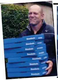  ?? ?? Slice of life: Mike Tindall in his advertisem­ents for (left)