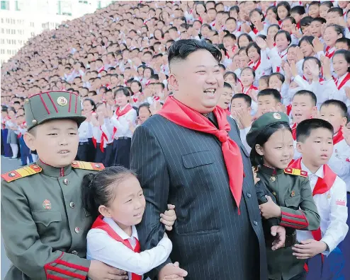  ?? KCNA VIA KNS / STRSTR / AFP / GETTY IMAGES ?? A prosecutab­le crime of aggression will strengthen the prohibitio­n on war by making leaders such as Kim Jong-un, pictured, rather than their population­s, personally responsibl­e for the wars they start.