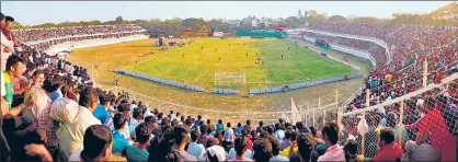  ?? AIFF ?? Around 18,000 spectators turned up to watch a Santosh Trophy game between Maharashtr­a and West Bengal in Kolhapur last month.