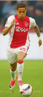  ?? AP file ?? Ajax’s Justin Kluivert during the first leg semifinal match against Lyon. —