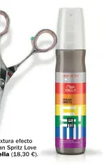  ??  ?? Spray de textura efecto playa, ‘Ocean Spritz Love Edition’, Wella (18,30 €).