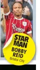  ??  ?? STAR MAN BOBBY REID Bristol City