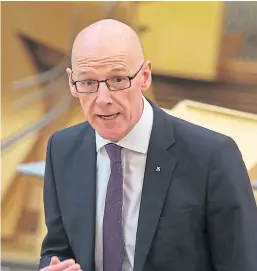  ?? Pictures: Mhairi Edwards/fraser Bremner. ?? Top: The Scottish Government has announced that it is planning for all pupils to return to school full-time from August 11. Above: Education Secretary John Swinney addressing MSPS on the subject at Holyrood yesterday.