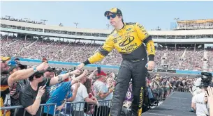  ?? RALPH FRESO THE ASSOCIATED PRESS FILE PHOTO ?? Brad Keselowski will start on the pole when the NASCAR season resumes Sunday in Darlington, S.C. The 2012 Cup champion earned the top starting spot through a random draw.