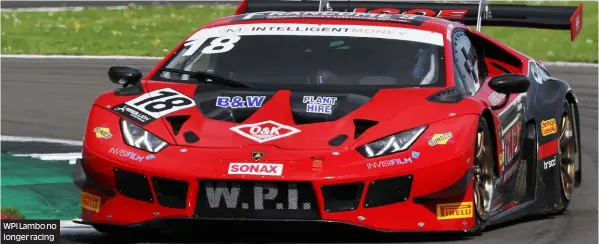  ?? ?? WPI Lambo no longer racing