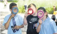  ??  ?? ●●Schoolchil­dren take part in wildlife study