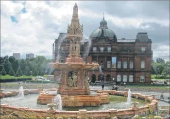  ??  ?? The Doulton fountain outside the People’s Palace in Glasgow.