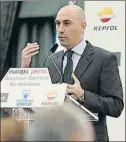  ?? FOTO: SIRVENT ?? Rubiales, presidente de la RFEF