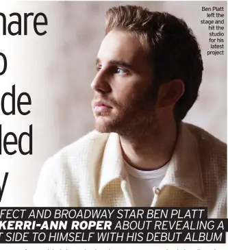  ??  ?? Ben Platt left the stage and hit the studio for his latest project