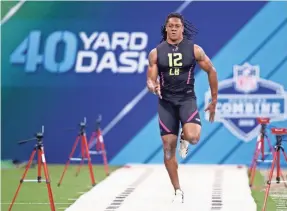  ?? BRIAN SPURLOCK/USA TODAY SPORTS ?? Virginia Tech’s Tremaine Edmunds, considered one of the best linebacker prospects in the draft, is only 19 years old.