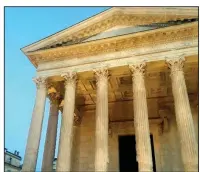  ??  ?? President Thomas Jefferson spent hours admiring this stately Roman temple in the French town of Nimes. The Maison Carree, also called the “square house,” is one of the best-preserved temples in the former Roman Empire.