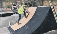  ?? ?? The historic skate park has been repaired and repanelled.