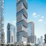  ??  ?? Left: Tower EX1, nicknamed Fred Astaire, will have a geometric style intended to complement the neighbouri­ng “Marilyn” towers.