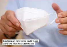  ?? ?? Electrospu­n nanofibres could make ultra-fine virus filters for masks