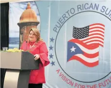  ?? ROXANA DE LA RIVA / LA PRENSA ?? Jennifer González-Colón, comisionad­a Residente de Puerto Rico en el Congreso de EEUU, fue la invitada especial de la Cumbre Puertorriq­ueña de Orlando en 2019.