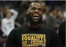  ?? JOHN BAZEMORE — THE ASSOCIATED PRESS ?? LeBron James: “I mean too much to so many kids that feel like they don’t have a way out and they need someone to help lead them out of the situation they’re in. That’s why I will not shut up and dribble.”